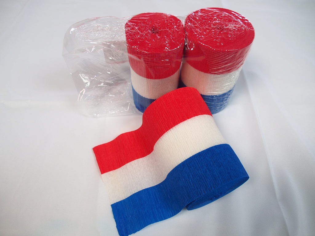 Papier crêpe 10 cm de large, le paquet de 3 x 10 mètres 