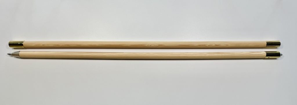 Hampe en bois simple divisible, diamètre 28 mm 