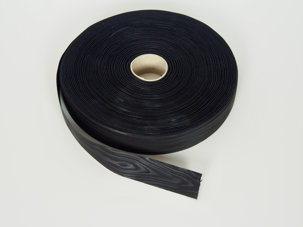 Ruban noir moiré de 30 mm, prix au mètre